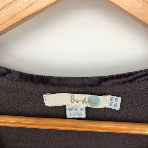 Boden Dress Womens 4 Gray Short Sleeve Jersey Knit V Neck - Picture 4 of 9